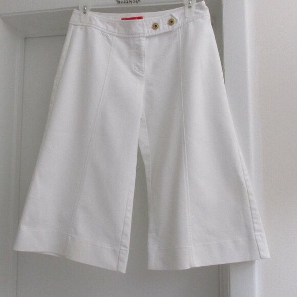 LATINA LIFE WHITE FLARED CROP PANTS - SIZE 4 - Picture 1 of 3
